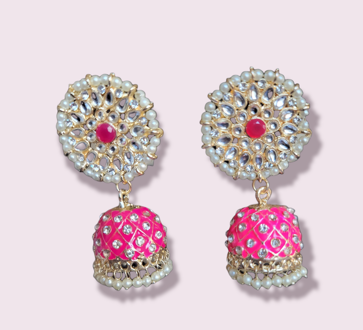 Jaipuri Collections Studded Jhumki Earri gs