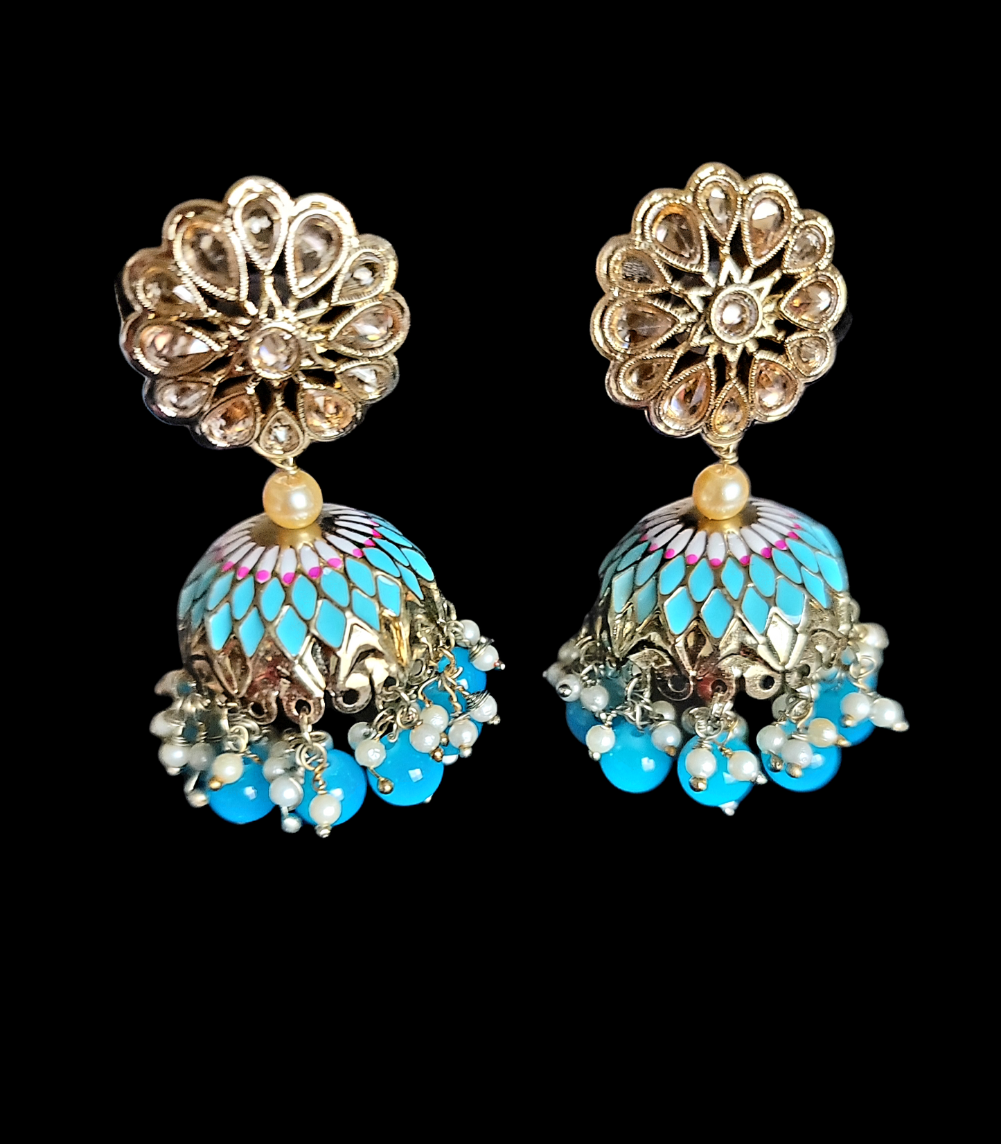 Fancy Meenakari Jhumki Earrings