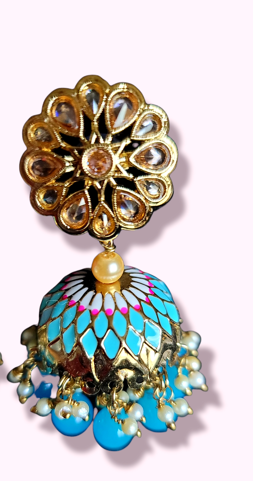 Fancy Meenakari Jhumki Earrings