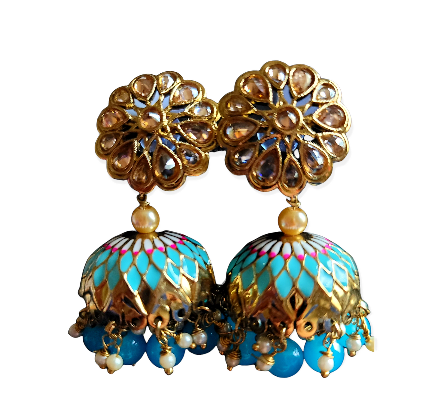 Fancy Meenakari Jhumki Earrings