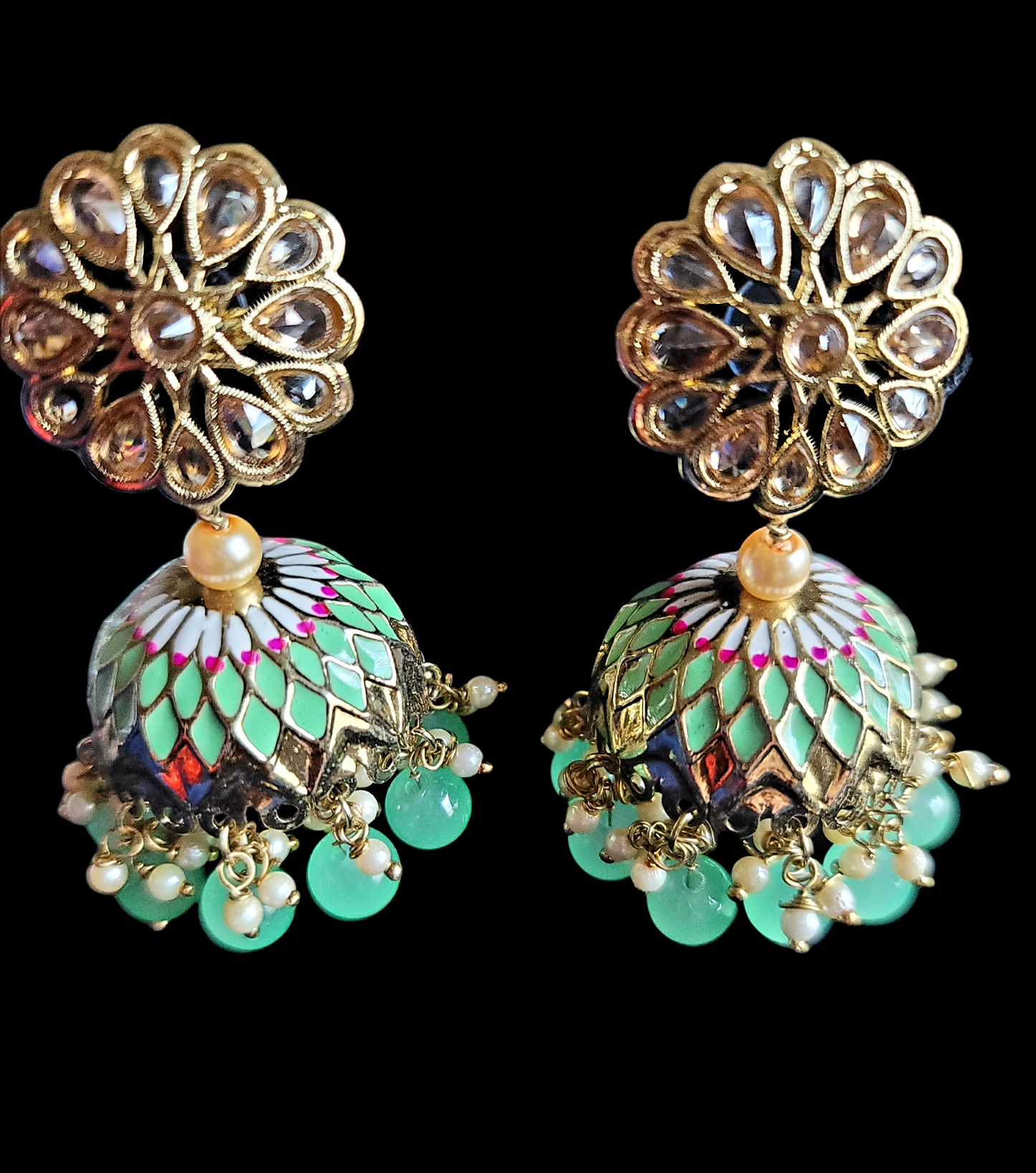 Fancy Meenakari Jhumki Earrings