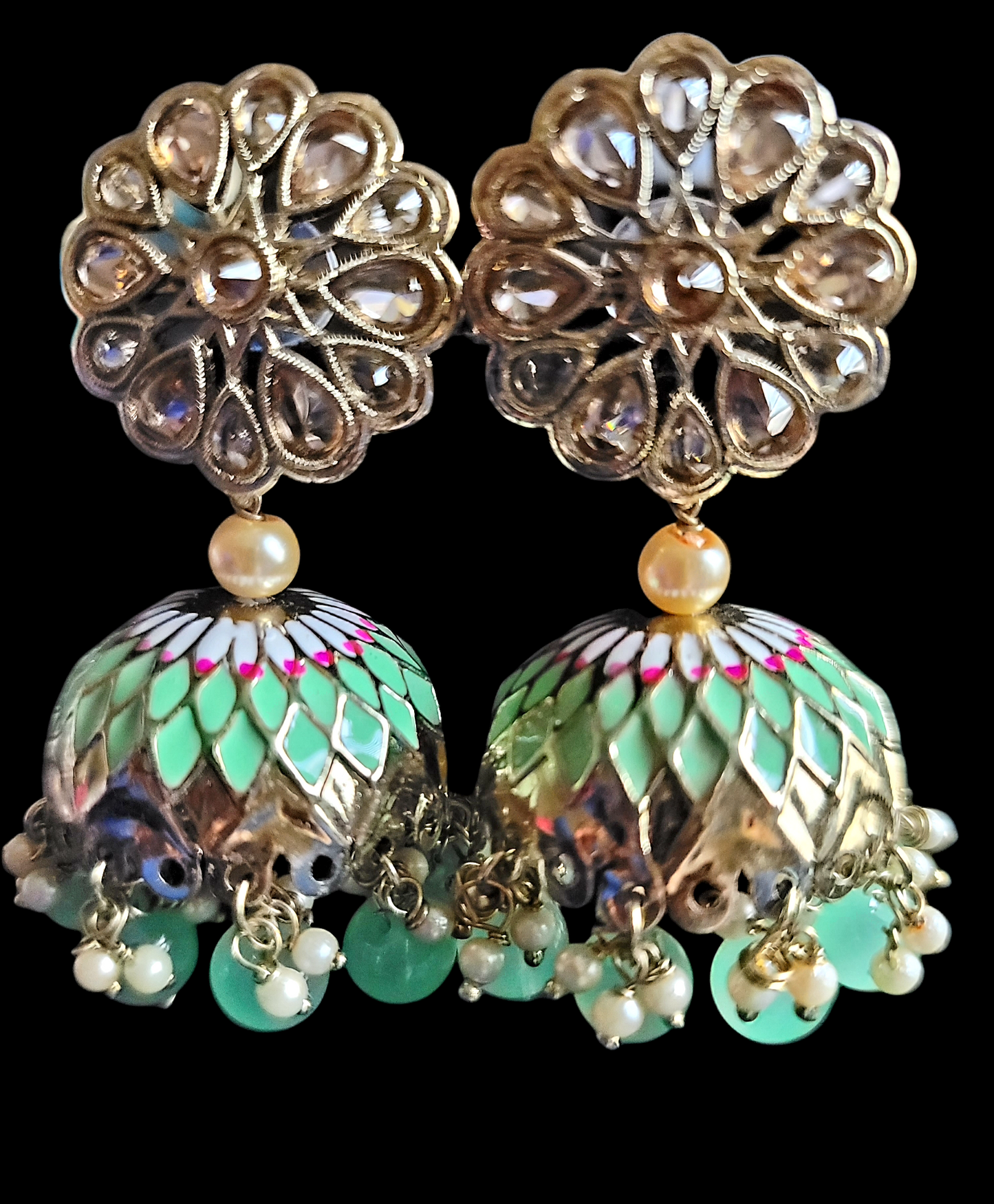 Fancy Meenakari Jhumki Earrings