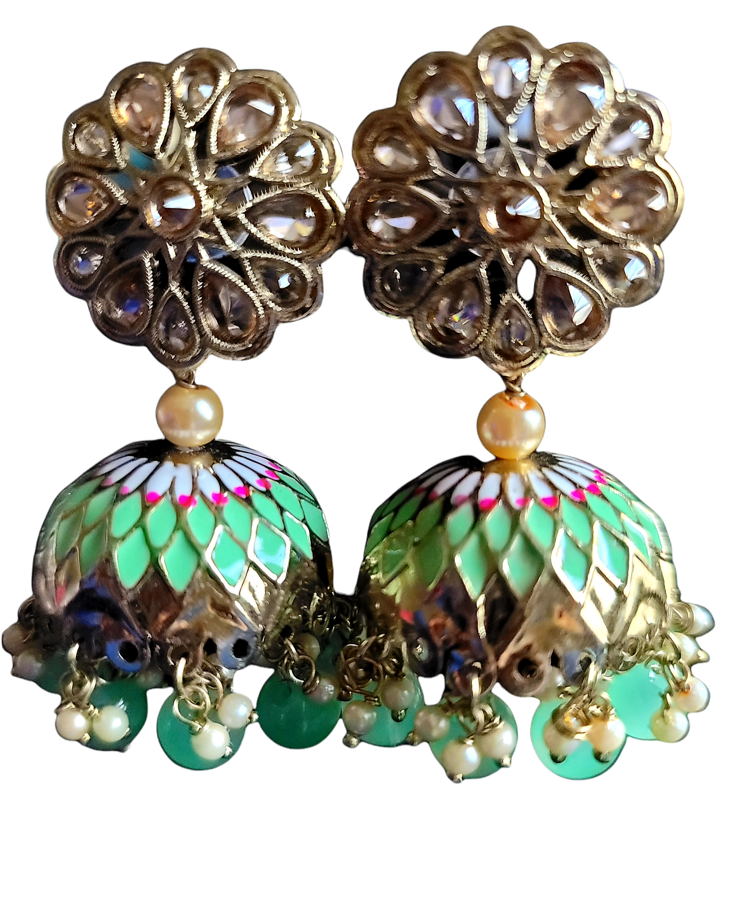 Fancy Meenakari Jhumki Earrings