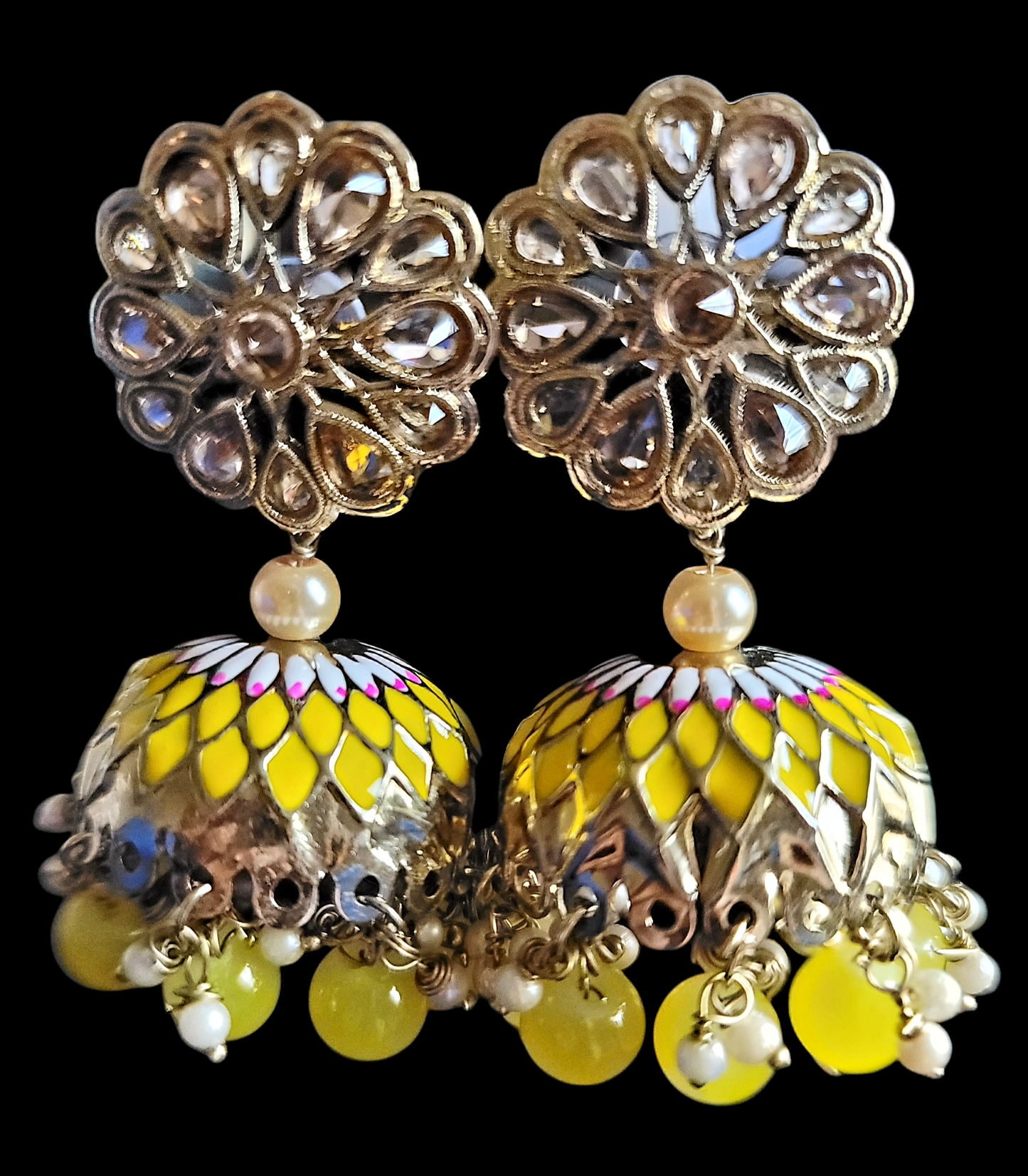 Fancy Meenakari Jhumki Earrings