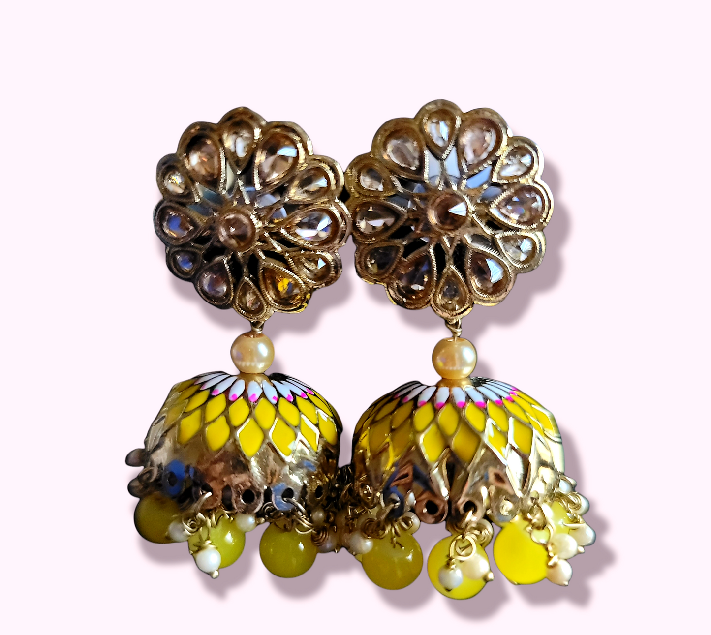 Fancy Meenakari Jhumki Earrings