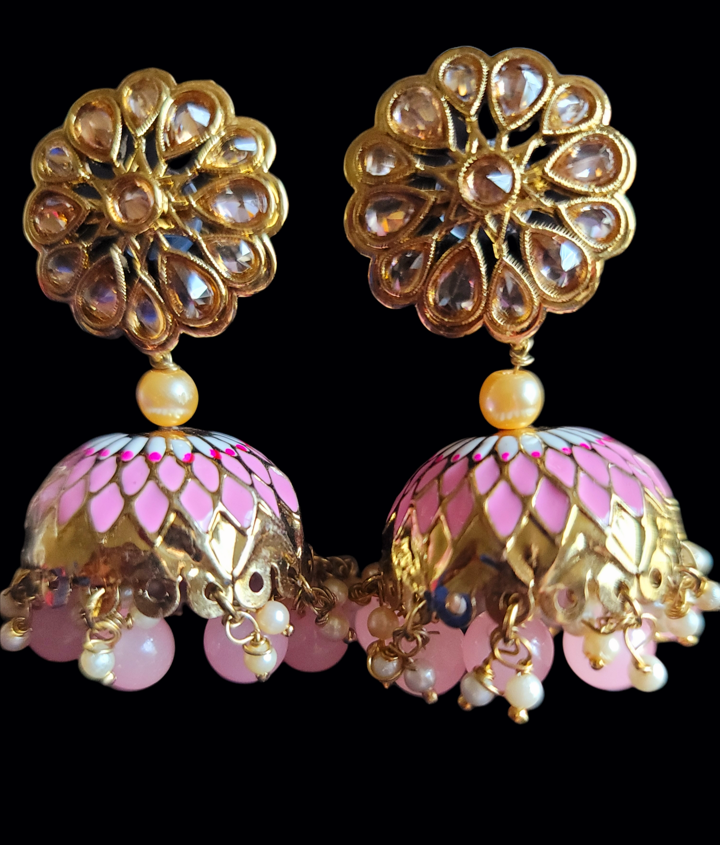 Fancy Meenakari Jhumki Earrings