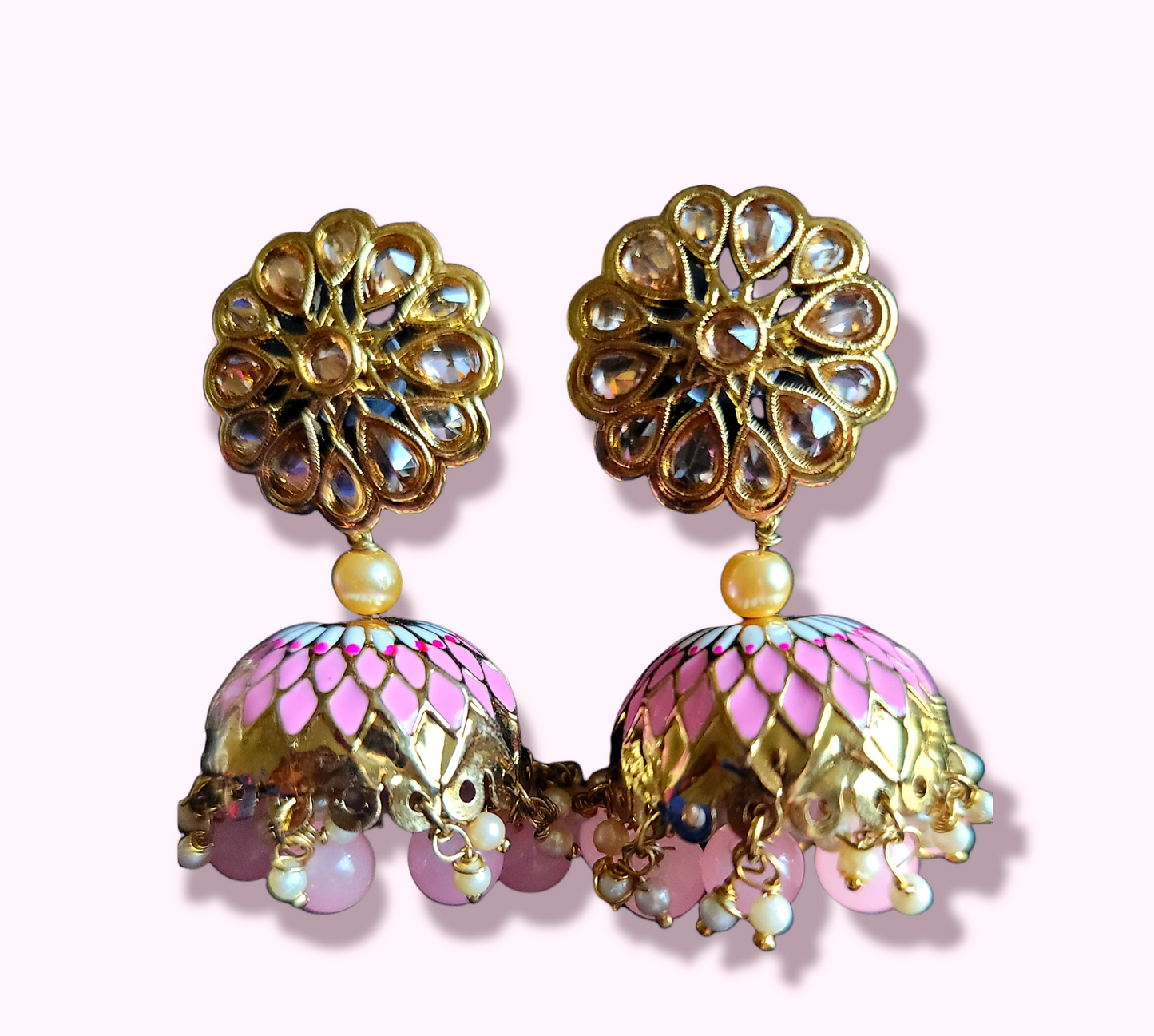 Fancy Meenakari Jhumki Earrings