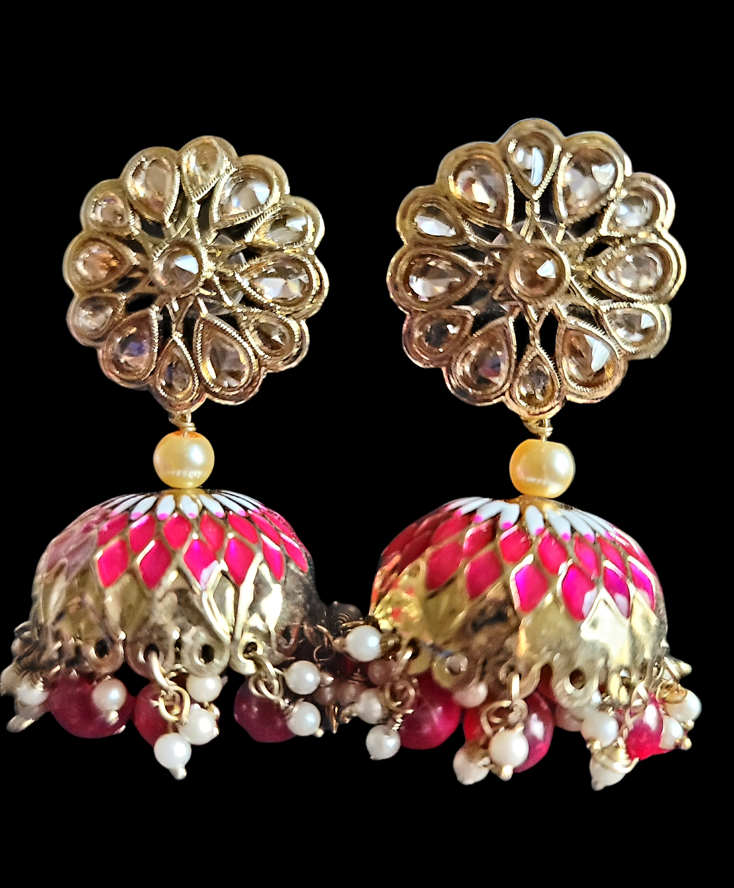 Fancy Meenakari Jhumki Earrings