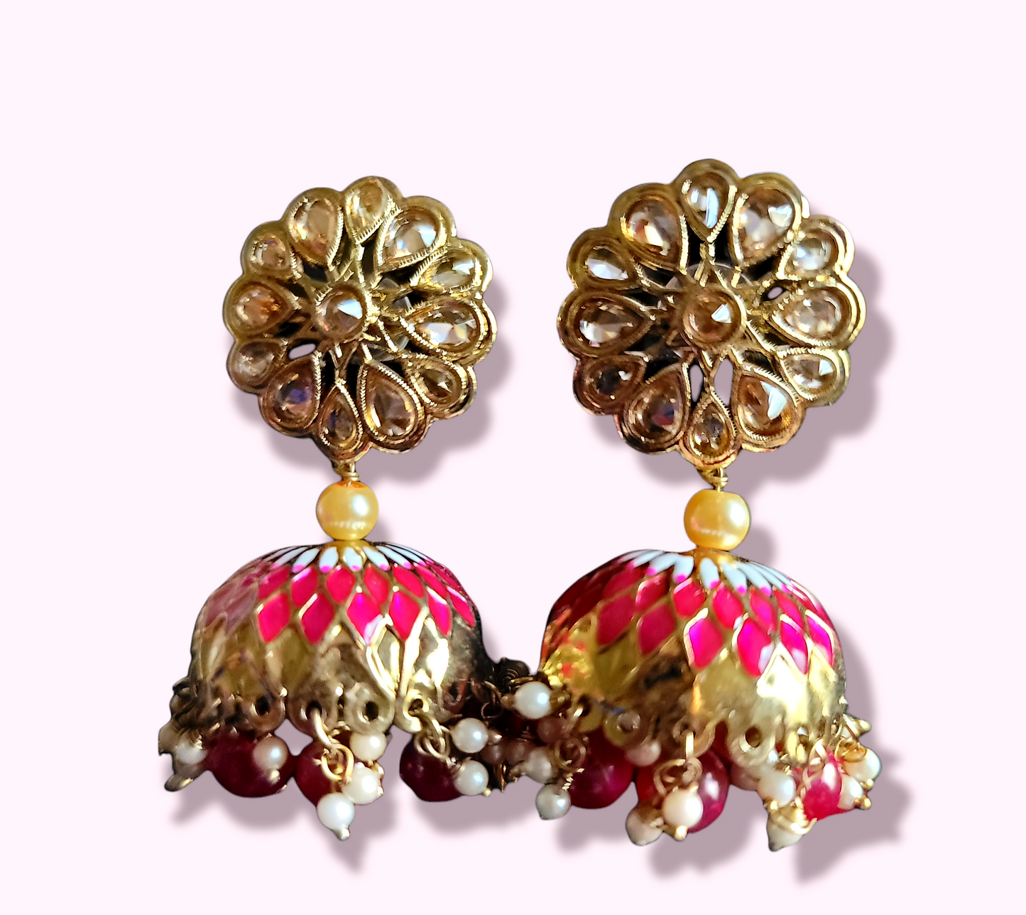 Fancy Meenakari Jhumki Earrings