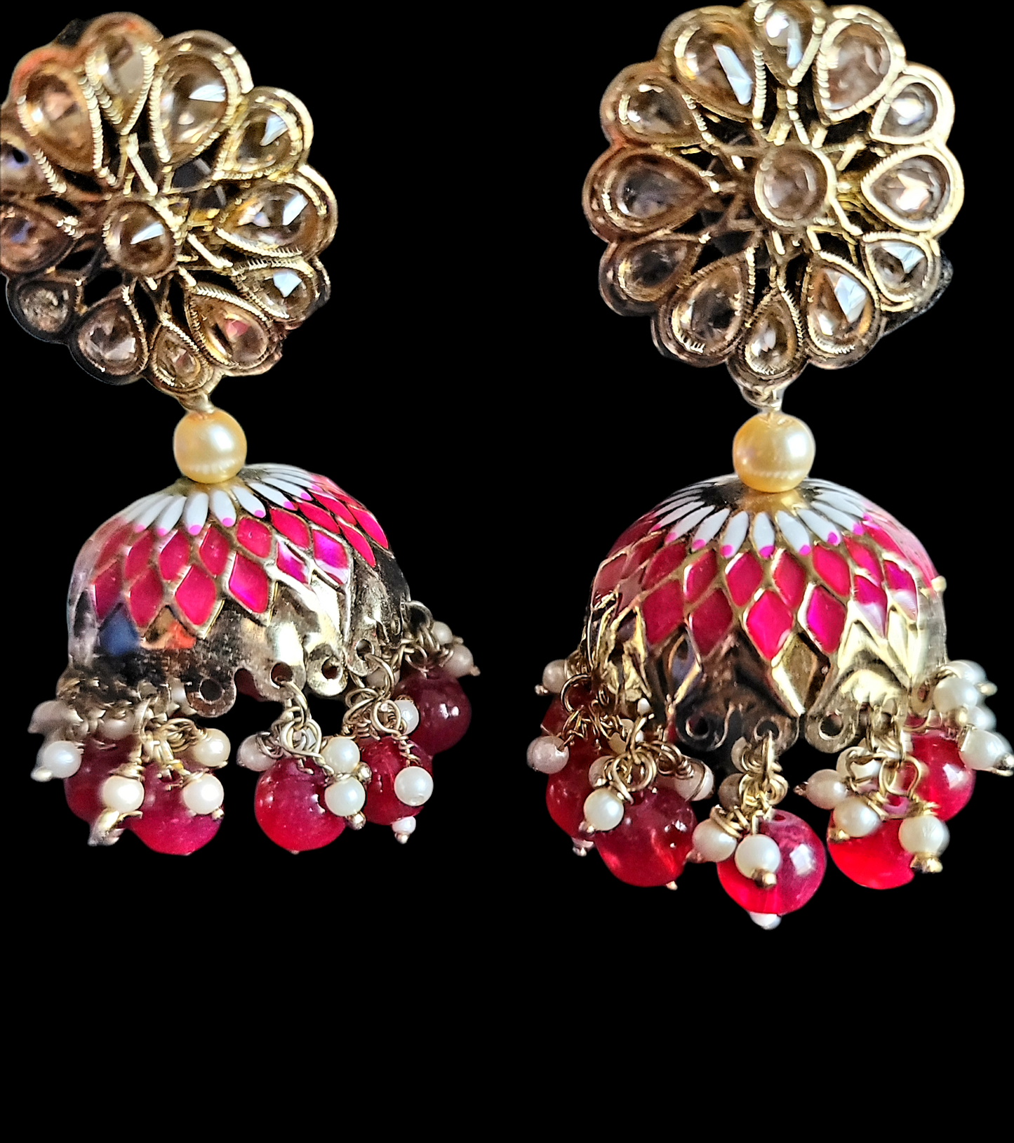 Fancy Meenakari Jhumki Earrings