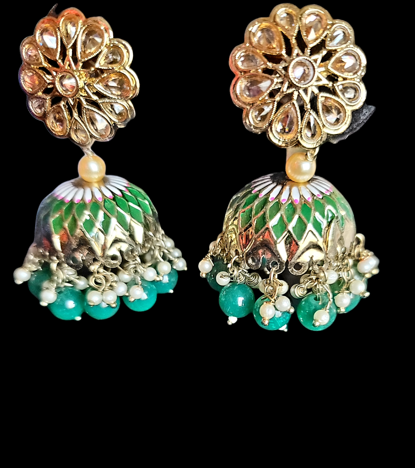 Fancy Meenakari Jhumki Earrings