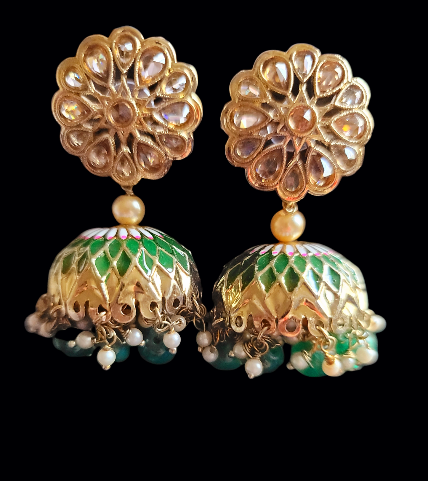 Fancy Meenakari Jhumki Earrings