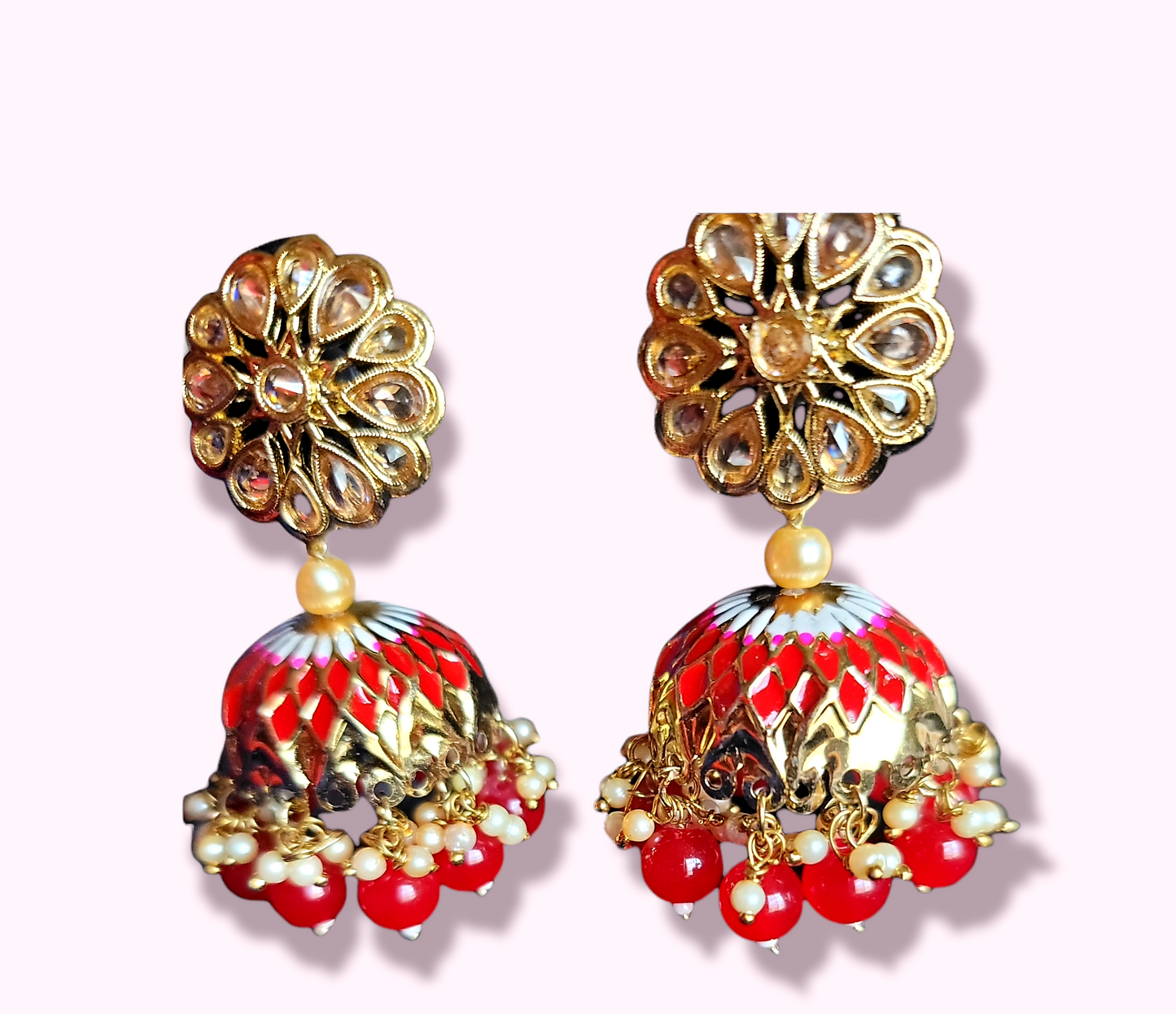 Fancy Meenakari Jhumki Earrings