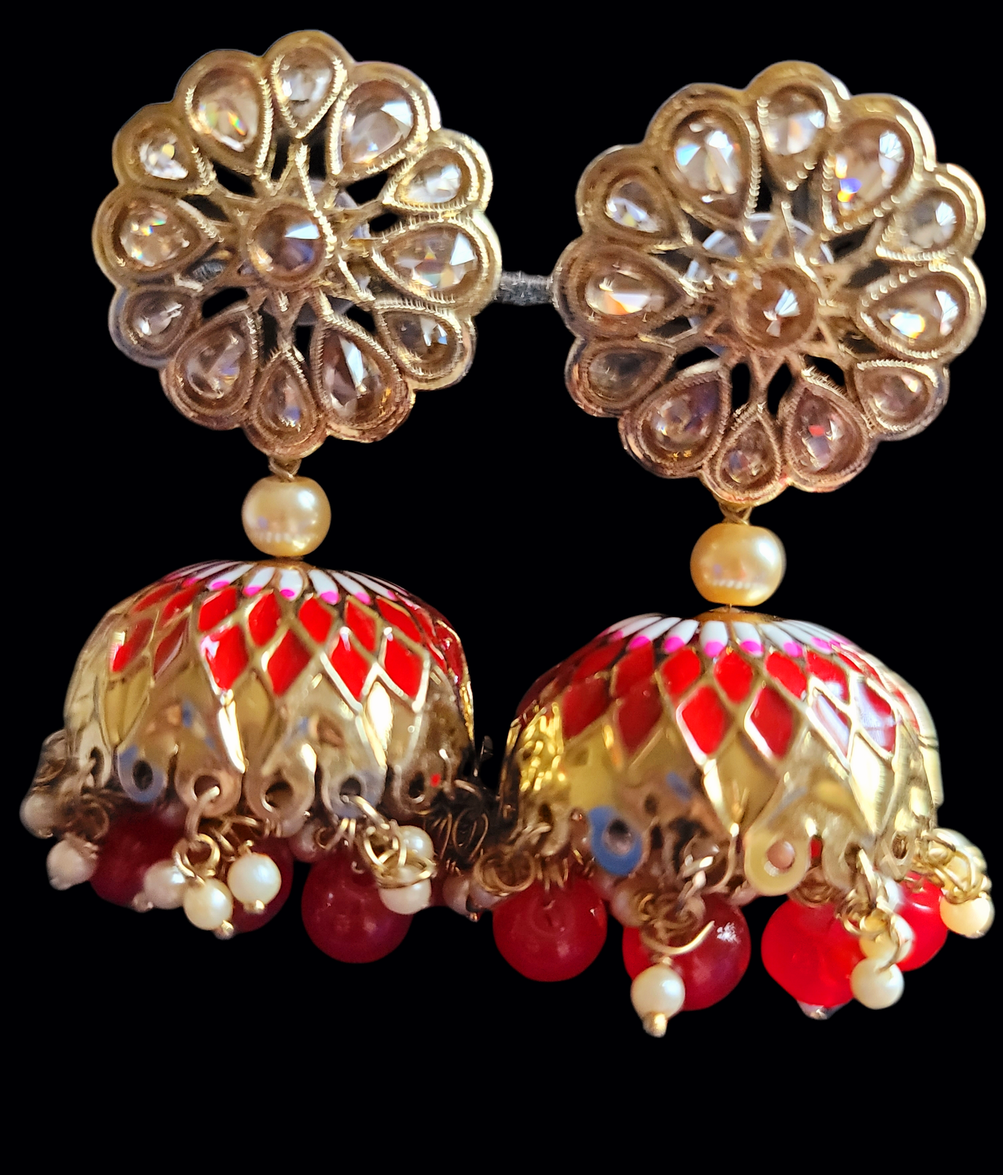 Fancy Meenakari Jhumki Earrings