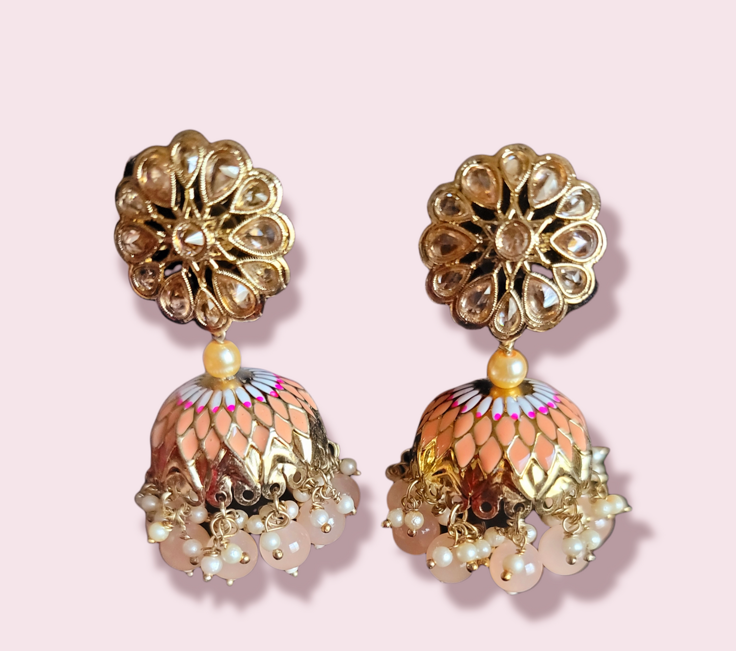 Fancy Meenakari Jhumki Earrings