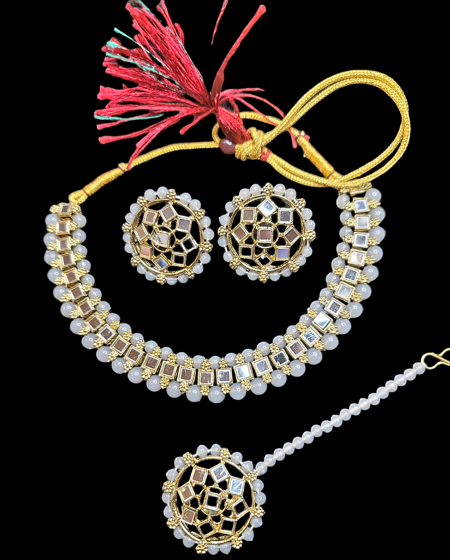 Mirror Stoned Choker Set