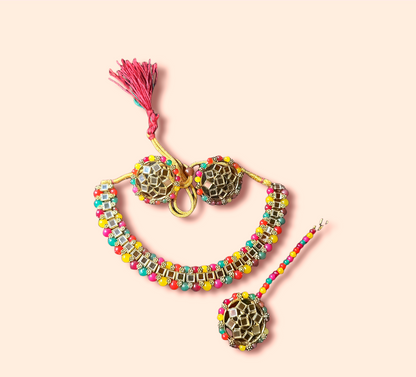 Mirror Stoned Choker Set