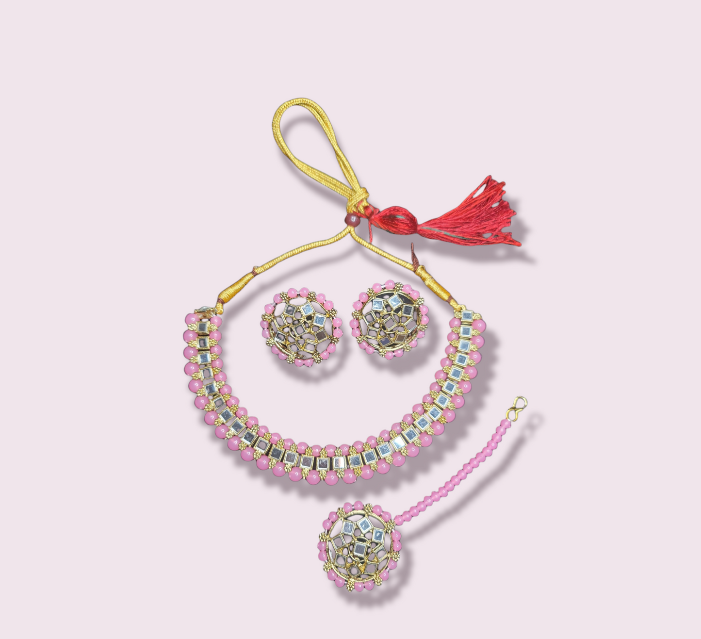 Mirror Stoned Choker Set