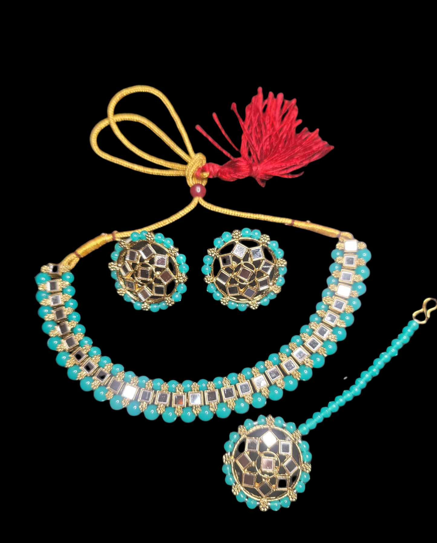 Mirror Stoned Choker Set