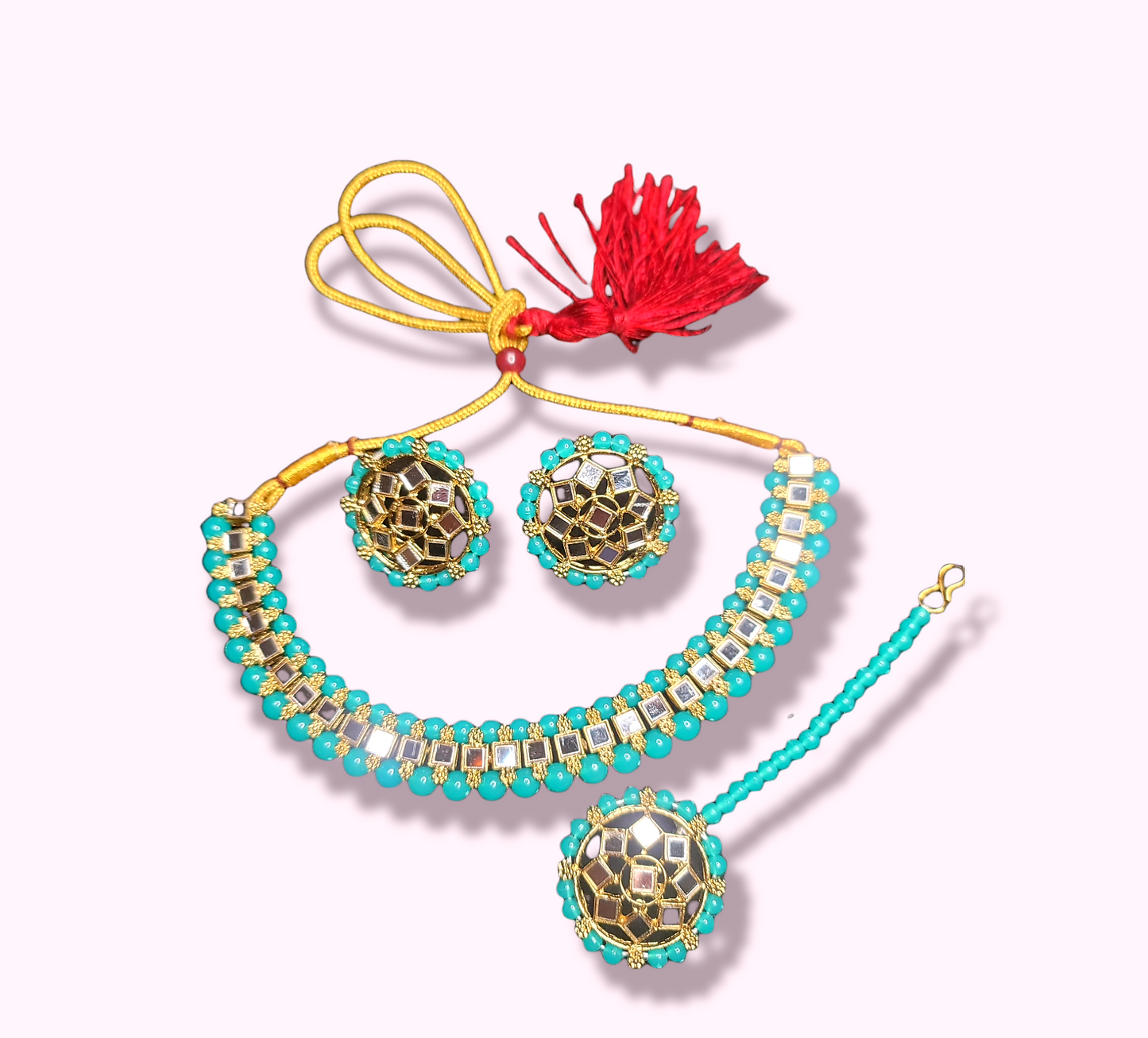 Mirror Stoned Choker Set