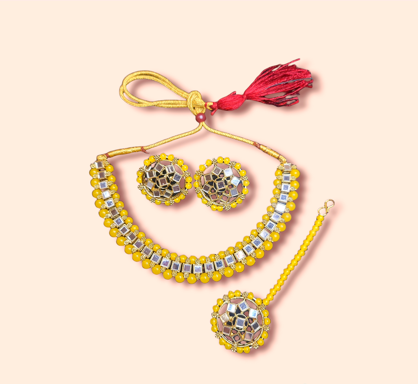 Mirror Stoned Choker Set