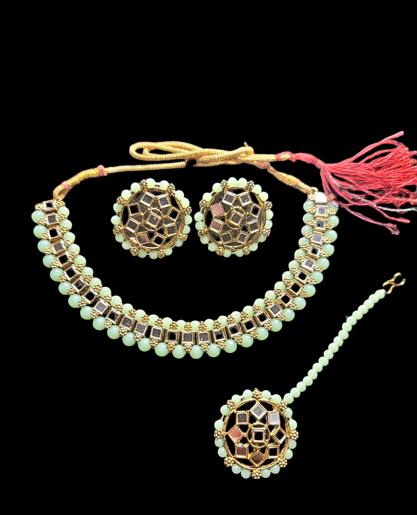 Mirror Stoned Choker Set