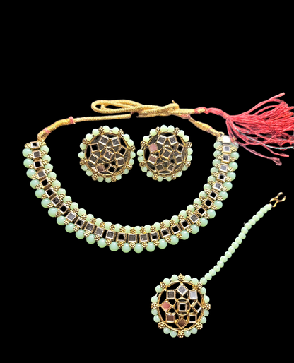 Mirror Stoned Choker Set