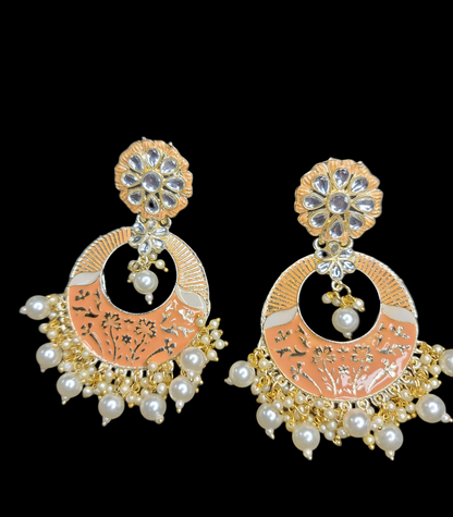 Chandbali Style Meenakari Earrings