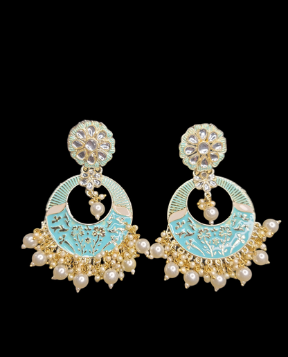 Chandbali Style Meenakari Earrings