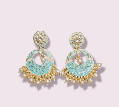 Chandbali Style Meenakari Earrings