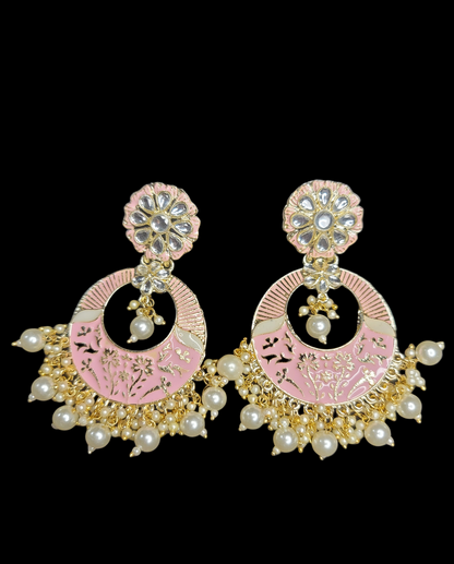 Chandbali Style Meenakari Earrings
