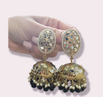 High Quality Mirror Jhumki Earrings (Oval)