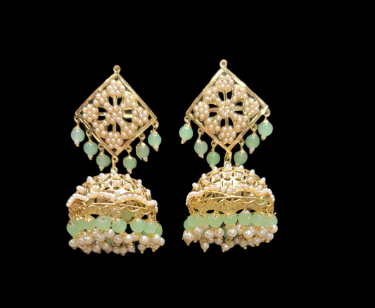 Jadau Pearl Earrings Set (Very Lightweight)