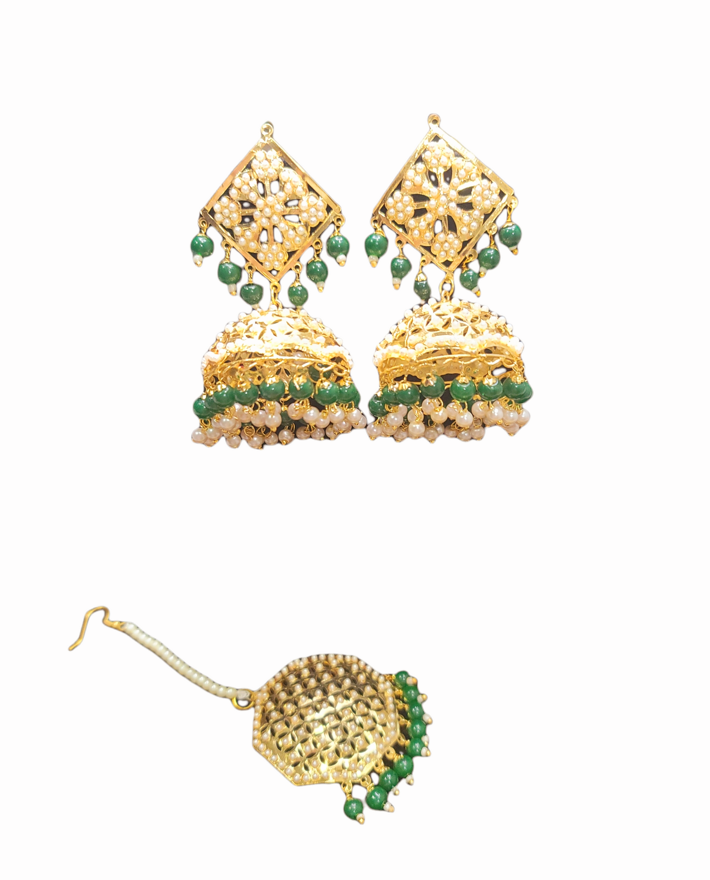 Jadau Pearl Earrings Set (Very Lightweight)