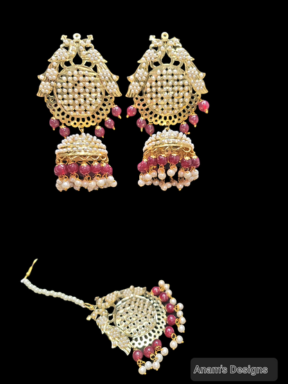 Jadau Pearl Earrings Set (Very Lightweight)