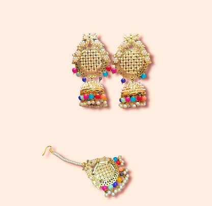 Jadau Pearl Earrings Set (Very Lightweight)