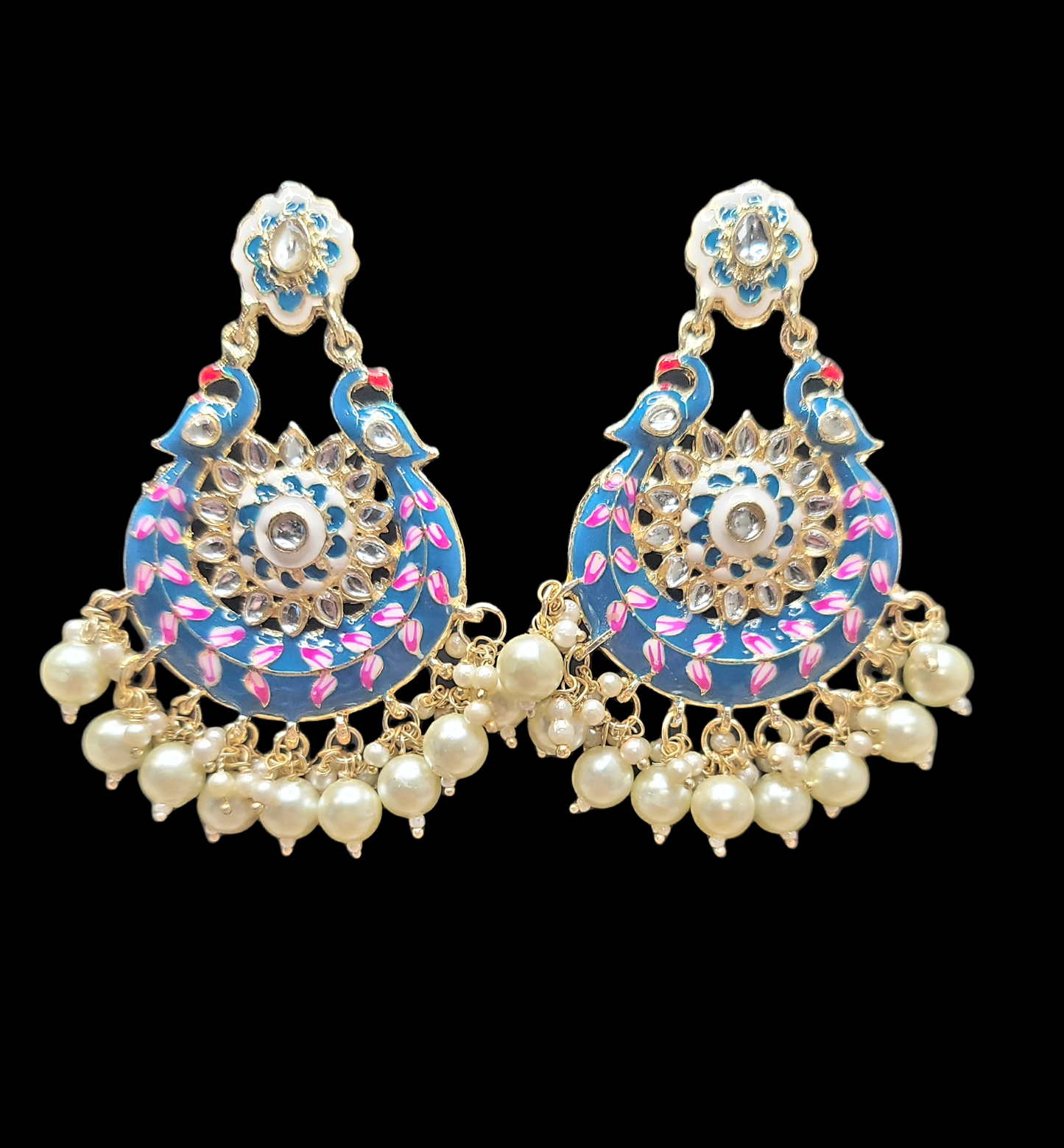 Meenakari Chandbali Earrings