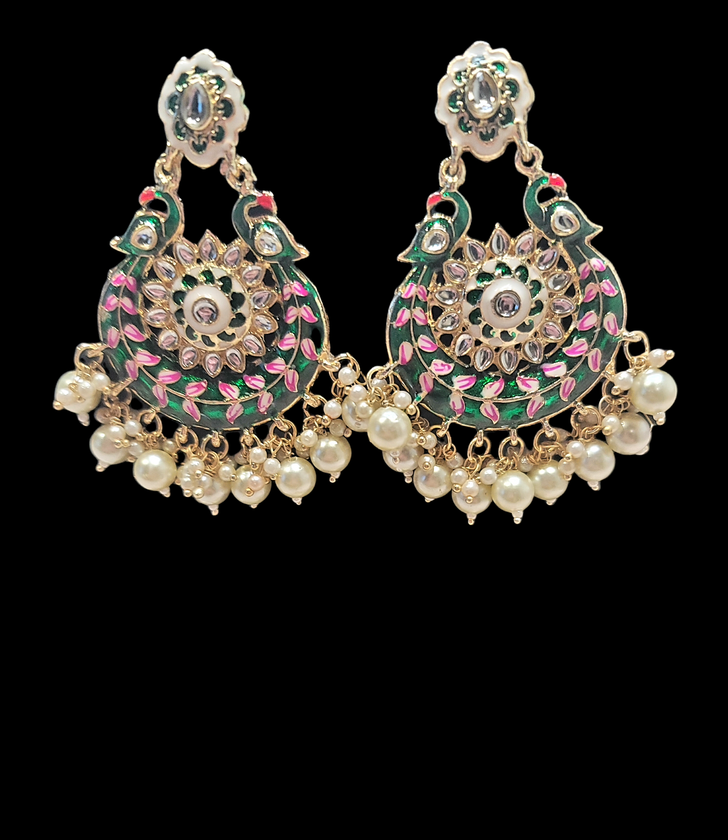 Meenakari Chandbali Earrings