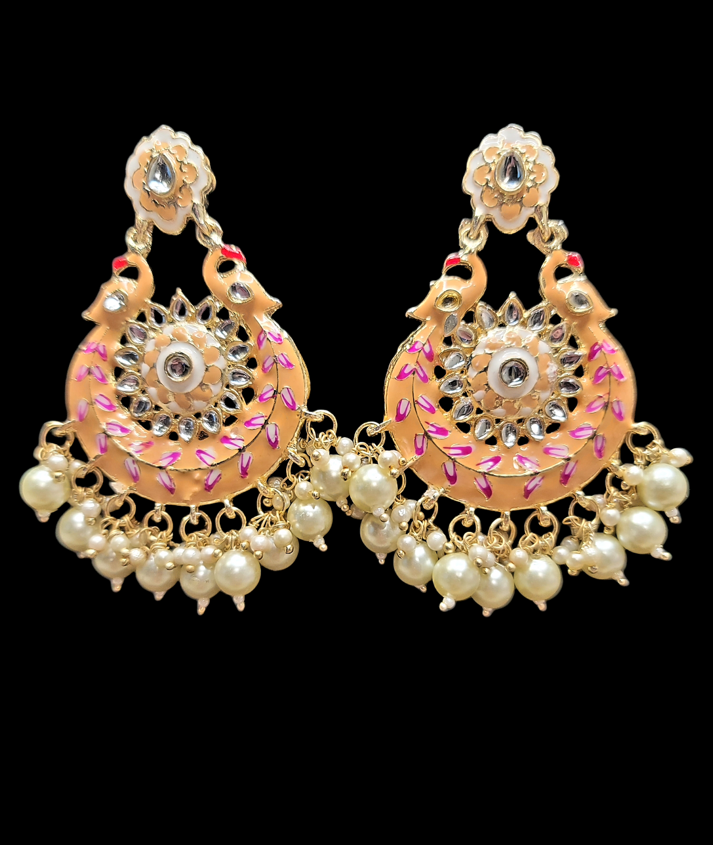 Meenakari Chandbali Earrings