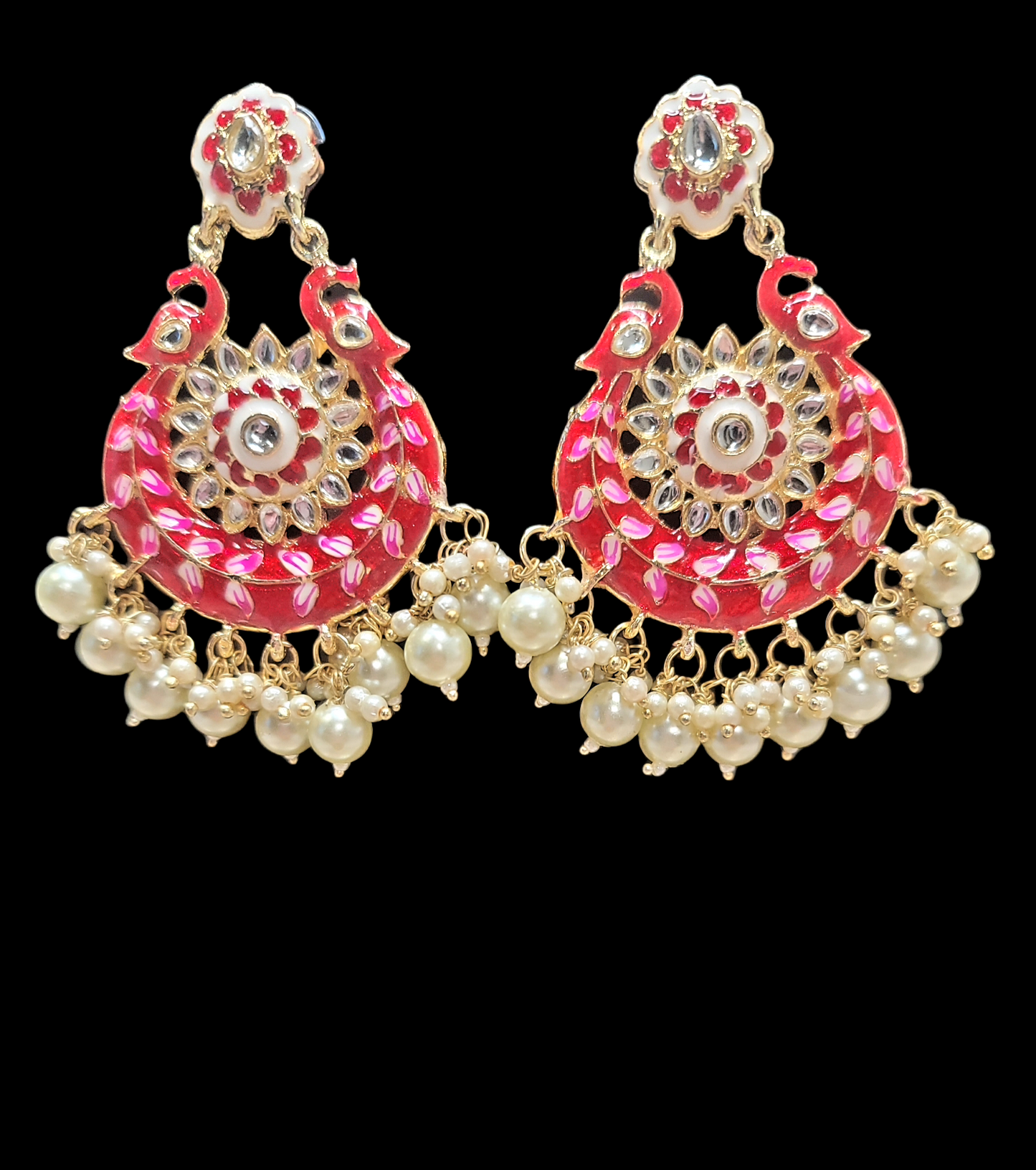 Meenakari Chandbali Earrings