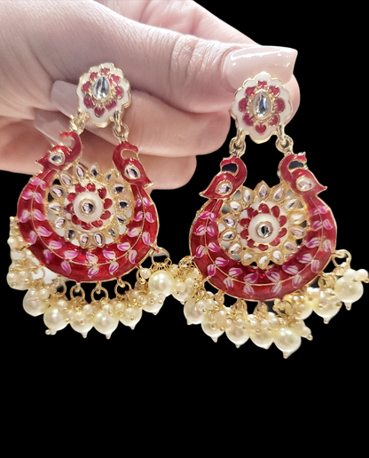 Meenakari Chandbali Earrings