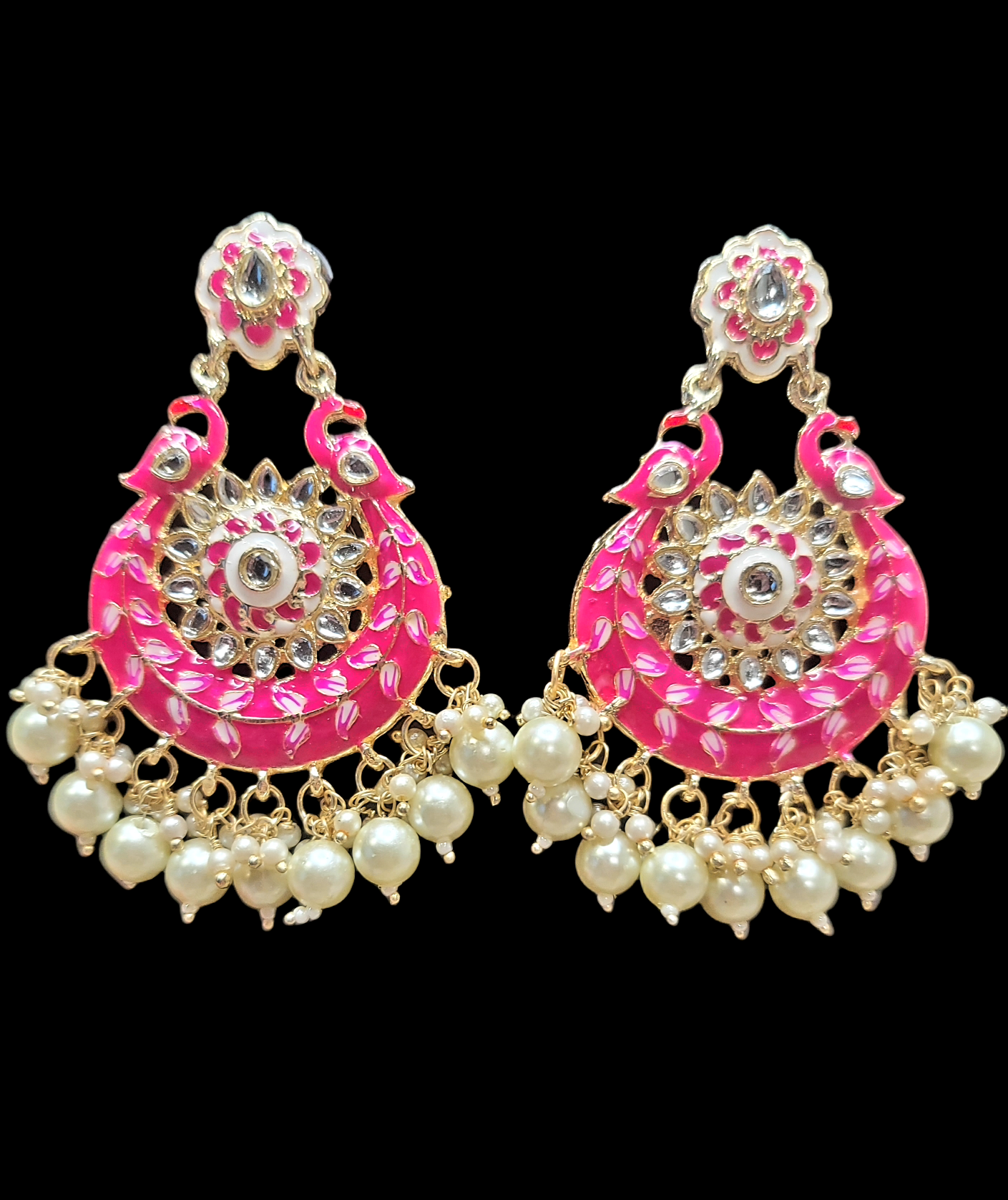 Meenakari Chandbali Earrings