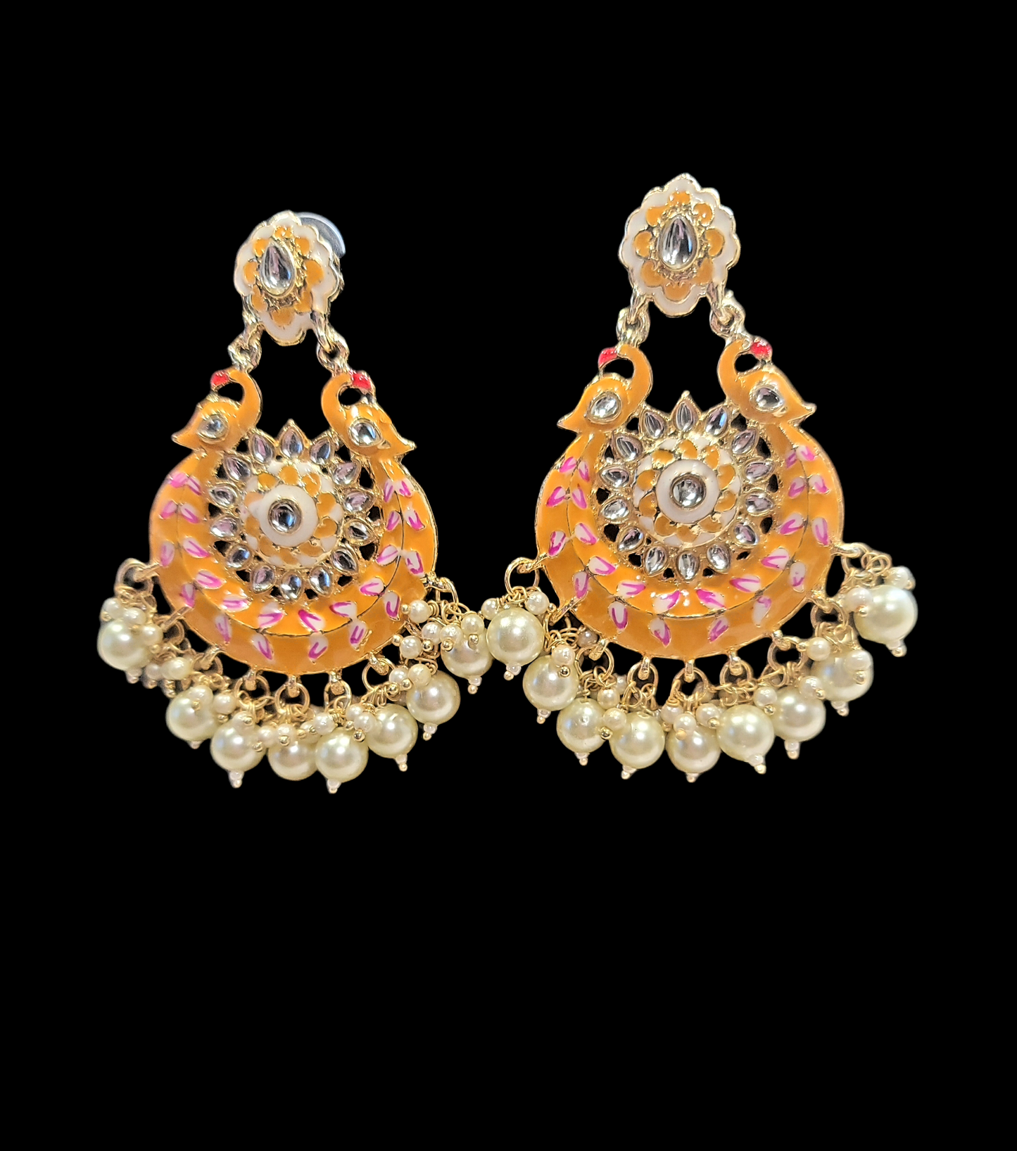 Meenakari Chandbali Earrings