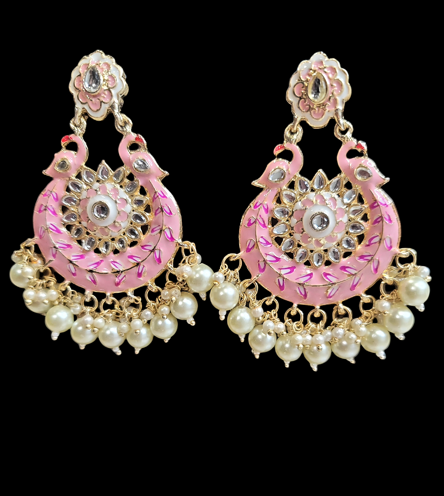 Meenakari Chandbali Earrings