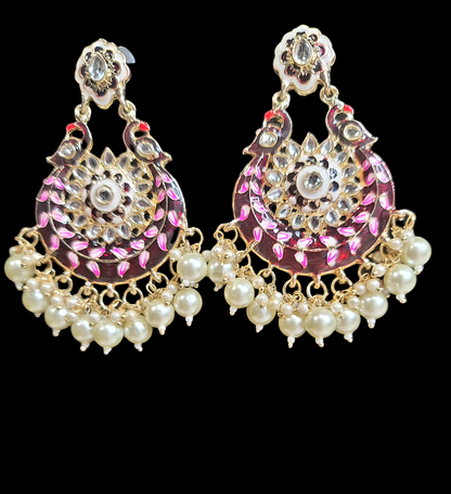 Meenakari Chandbali Earrings