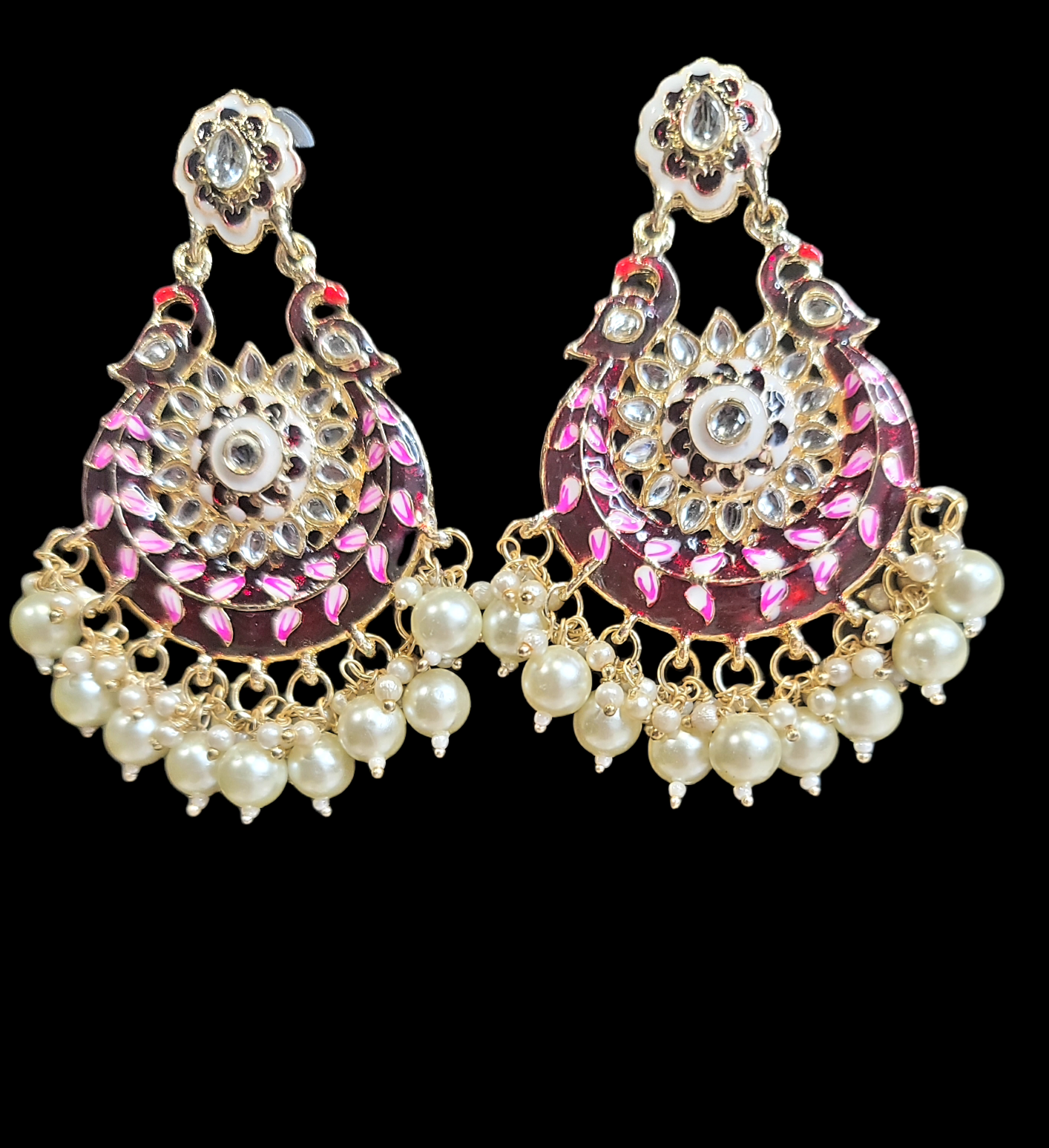 Meenakari Chandbali Earrings