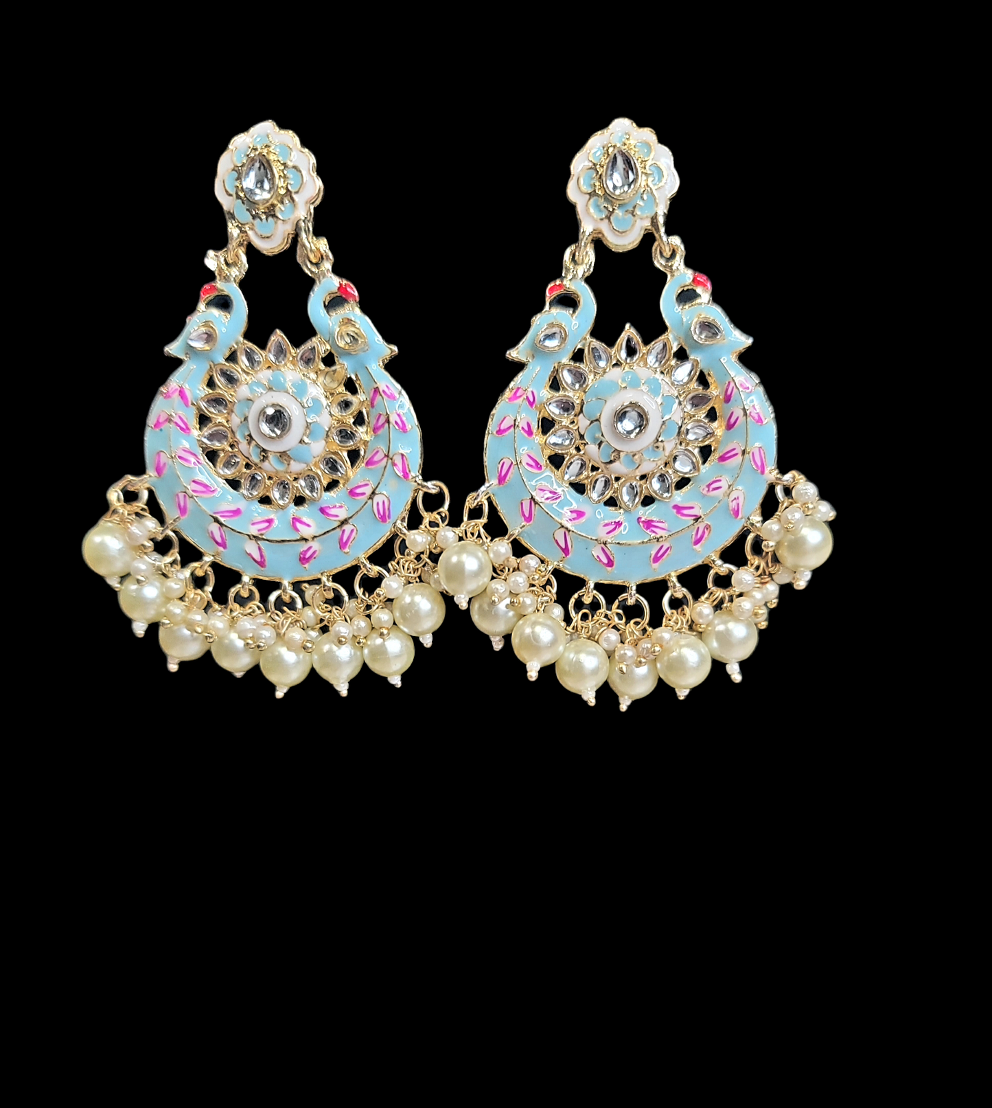 Meenakari Chandbali Earrings