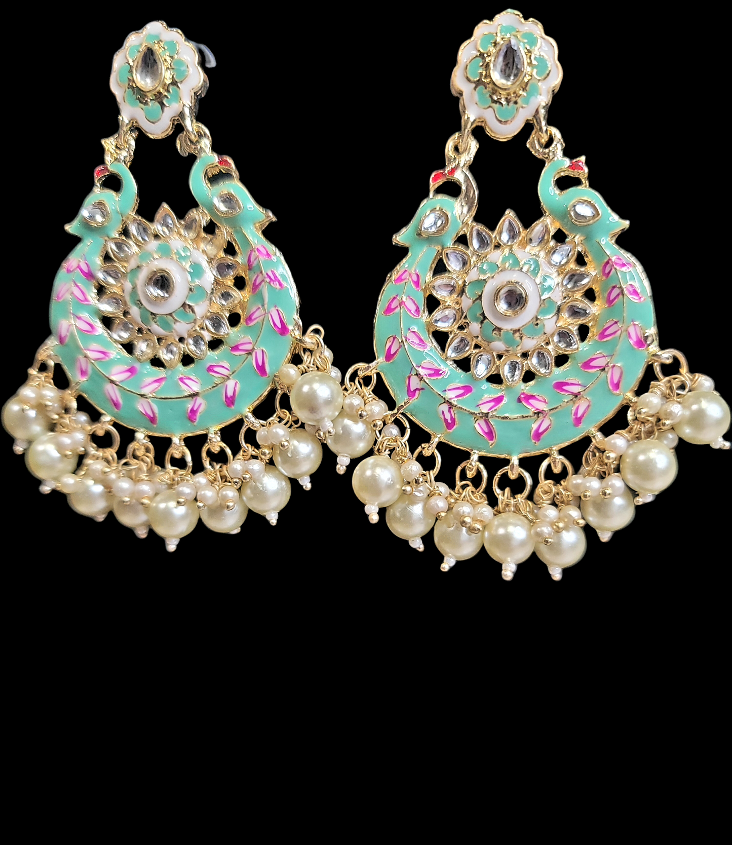 Meenakari Chandbali Earrings