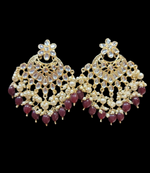 Kundan & Pearls Chandbali Earrings