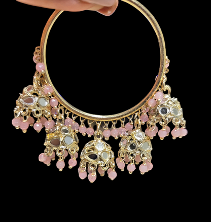 Bali With 5 Drop Jhumkis with mirror